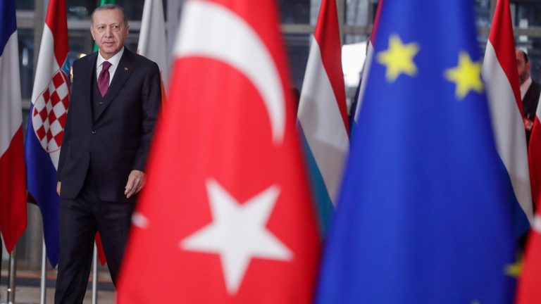 Turecký prezident Recep Tayyip Erdoğan. [EPA-EFE/Stephanie Lecocq]